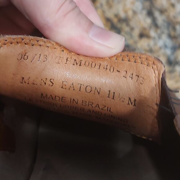 Tommy Bahama Shoes Mens Size 11.5 Brown Leather Slip On Eaton Loafers Comfort - Picture 13 of 14